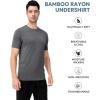 imageDAVID ARCHY Mens Undershirt Bamboo Rayon MoistureWicking Crewneck TShirts Stretch Tees for Men 3 or 5 PackC3  Crewneck  BlackHeather Dark GrayHeather Light Gray