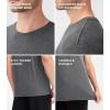 imageDAVID ARCHY Mens Undershirt Bamboo Rayon MoistureWicking Crewneck TShirts Stretch Tees for Men 3 or 5 PackC3  Crewneck  BlackHeather Dark GrayHeather Light Gray
