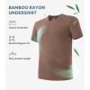 imageDAVID ARCHY Mens Undershirt Bamboo Rayon MoistureWicking Crewneck TShirts Stretch Tees for Men 3 or 5 PackC5  Crewneck  WhiteHeather Dark CoffeHeather Desert Taupe