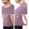 imageDAVID ARCHY Mens Undershirt Bamboo Rayon MoistureWicking Crewneck TShirts Stretch Tees for Men 3 or 5 PackC6  Crewneck  Heather Balsam GreenHeather Potent PurpleHeather Dark Gray