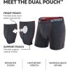 imageSeparatec Mens Underwear with Pouch for balls Anti Chafing Underwear Men Athletic Sport Performance Long Boxer Briefs 3 PackA1  Black