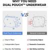 imageSeparatec Mens Underwear with Pouch for balls Anti Chafing Underwear Men Athletic Sport Performance Long Boxer Briefs 3 PackA1  Black