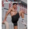 imageSeparatec Mens Underwear with Pouch for balls Anti Chafing Underwear Men Athletic Sport Performance Long Boxer Briefs 3 PackA1  Black