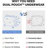 imageSeparatec Mens Underwear with Pouch for balls Anti Chafing Underwear Men Athletic Sport Performance Long Boxer Briefs 3 PackA1  BlackBlueMaroon
