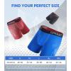 imageSeparatec Mens Underwear with Pouch for balls Anti Chafing Underwear Men Athletic Sport Performance Long Boxer Briefs 3 PackA1  BlackBlueMaroon