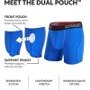 imageSeparatec Mens Underwear with Pouch for balls Anti Chafing Underwear Men Athletic Sport Performance Long Boxer Briefs 3 PackA1  BlackBlueMaroon