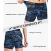 imageSeparatec Mens Underwear with Pouch for balls Anti Chafing Underwear Men Athletic Sport Performance Long Boxer Briefs 3 PackA1  Bright BlueBlackBlue Camo
