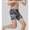 imageSeparatec Mens Underwear with Pouch for balls Anti Chafing Underwear Men Athletic Sport Performance Long Boxer Briefs 3 PackA1  Dark GrayBlackGrey Camo