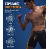 imageSeparatec Mens Underwear with Pouch for balls Anti Chafing Underwear Men Athletic Sport Performance Long Boxer Briefs 3 PackB1  Black