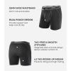 imageSeparatec Mens Underwear with Pouch for balls Anti Chafing Underwear Men Athletic Sport Performance Long Boxer Briefs 3 PackB1  Black