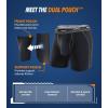 imageSeparatec Mens Underwear with Pouch for balls Anti Chafing Underwear Men Athletic Sport Performance Long Boxer Briefs 3 PackB1  Black