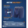 imageSeparatec Mens Underwear with Pouch for balls Anti Chafing Underwear Men Athletic Sport Performance Long Boxer Briefs 3 PackB1  BlackNavy BlueDark Gray