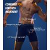 imageSeparatec Mens Underwear with Pouch for balls Anti Chafing Underwear Men Athletic Sport Performance Long Boxer Briefs 3 PackB1  BlackNavy BlueDark Gray