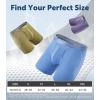 imageSeparatec Mens Underwear with Pouch for balls Anti Chafing Underwear Men Athletic Sport Performance Long Boxer Briefs 3 PackC1  BlueBean GreenPurple Gray