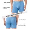 imageSeparatec Mens Underwear with Pouch for balls Anti Chafing Underwear Men Athletic Sport Performance Long Boxer Briefs 3 PackC1  BlueBean GreenPurple Gray