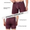 imageSeparatec Mens Underwear with Pouch for balls Anti Chafing Underwear Men Athletic Sport Performance Long Boxer Briefs 3 PackC1  Olive GreenBlackGrape