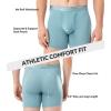 imageSeparatec Mens Underwear with Pouch for balls Anti Chafing Underwear Men Athletic Sport Performance Long Boxer Briefs 3 PackC1  Wed GreenSat RedTue Yellow
