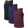imageDAVID ARCHY Mens Tank Top Bamboo Rayon Undershirts Tank Shirt MoistureWicking AShirt for Men 3 or 5 PackBlackNavy BlueRaisin