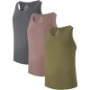 imageDAVID ARCHY Mens Tank Top Bamboo Rayon Undershirts Tank Shirt MoistureWicking AShirt for Men 3 or 5 PackHeather GrayHeather Olive GreenHeather Dark Coffee