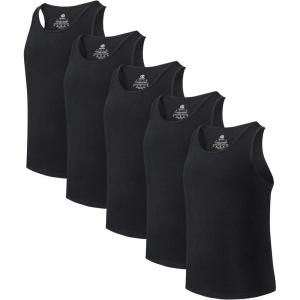 imageDAVID ARCHY Mens Tank Top Bamboo Rayon Undershirts Tank Shirt MoistureWicking AShirt for Men 3 or 5 PackBlack  5pack