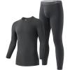 imageDAVID ARCHY Mens Heavyweight Thermal Underwear for Extreme Cold Perfect for Harsh Winter from 10C to 5CDark Greyns24002