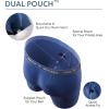 imageDAVID ARCHY Mens Soft Underwear Micro Modal Dual Pouch Trunks Ball Pouch Bulge Enhancing Boxer Briefs for Men 3 or 4 PackA5  BlackNavy Blue  25 in 4 Pack