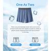 imageDAVID ARCHY Mens Underwear Bamboo Rayon Boxers for Men Breathable and Cool Mens Boxer Shorts with Button Fly 3 or 5 PackB1  Light BlueNavy BlueBlackGrayDark Gray
