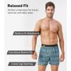 imageDAVID ARCHY Mens Underwear Bamboo Rayon Boxers for Men Breathable and Cool Mens Boxer Shorts with Button Fly 3 or 5 PackC1  BlackHoliday StripeStylish Plaid