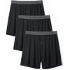 imageDAVID ARCHY Mens Underwear Bamboo Rayon Boxers for Men Breathable and Cool Mens Boxer Shorts with Button Fly 3 or 5 PackA2  Black3