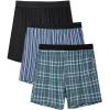 imageDAVID ARCHY Mens Underwear Bamboo Rayon Boxers for Men Breathable and Cool Mens Boxer Shorts with Button Fly 3 or 5 PackC1  BlackHoliday StripeStylish Plaid