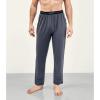 imageDAVID ARCHY Mens Pajama Pants Cotton Comfy Sleep Bottoms Lightweight Lounge Pants with Pockets Soft Sleepwear PJs 2 PackBlackDark Gray