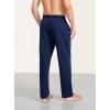 imageDAVID ARCHY Mens Pajama Pants Cotton Comfy Sleep Bottoms Lightweight Lounge Pants with Pockets Soft Sleepwear PJs 2 PackBlackNavy Blue
