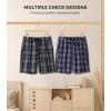 imageDAVID ARCHY Mens Pajama Shorts Soft Cotton Plaid Sleep Shorts with Pockets Comfy Lounge Woven Pajamas Bottoms for Men 3 packCharcoal Black Plaidnavy Red White Mini Plaidnavy Cream Plaid