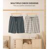 imageDAVID ARCHY Mens Pajama Shorts Soft Cotton Plaid Sleep Shorts with Pockets Comfy Lounge Woven Pajamas Bottoms for Men 3 packGray Green Plaidbeige Khaki Plaidnavy Cream Plaid