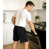 imageDAVID ARCHY Mens Pajama Shorts UltraSoft Cotton Sleep Shorts with Pockets Breathable ampamp Lightweight Lounge Sleepwear 2 PackBlackDark Gray