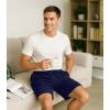 imageDAVID ARCHY Mens Pajama Shorts UltraSoft Cotton Sleep Shorts with Pockets Breathable ampamp Lightweight Lounge Sleepwear 2 PackBlackNavy Blue