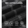 imageDAVID ARCHY Mens Pajamas Set Flannel Pjs Sets UltraSoft Cotton Pajamas for Men Classic Plaid Lounge Set with Roomy PocketsDark Gray