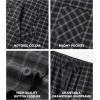 imageDAVID ARCHY Mens Pajamas Set Flannel Pjs Sets UltraSoft Cotton Pajamas for Men Classic Plaid Lounge Set with Roomy PocketsDark Gray