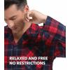 imageDAVID ARCHY Mens Pajamas Set Flannel Pjs Sets UltraSoft Cotton Pajamas for Men Classic Plaid Lounge Set with Roomy PocketsRedblue