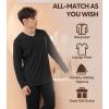 imageDAVID ARCHY Mens Pajamas Set Soft Cotton Long Sleeve Sleepwear Comfy Loungewear Pjs with PocketsBlack  Dark Gray