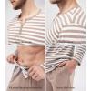 imageDAVID ARCHY Mens Pajamas Set Soft Cotton Long Sleeve Sleepwear Comfy Loungewear Pjs with PocketsHeather Dark Coffee