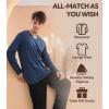 imageDAVID ARCHY Mens Pajamas Set Soft Cotton Long Sleeve Sleepwear Comfy Loungewear Pjs with PocketsNavy Blue  Black