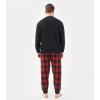 imageDAVID ARCHY Mens Pajamas Set UltraSoft Fleece Pajamas Lightweight ampamp Breathable Sleepwear Long Sleeve Lounge Set with PocketsBlack  Christmas Plaid
