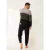 imageDAVID ARCHY Mens Pajamas Set UltraSoft Fleece Pajamas Lightweight ampamp Breathable Sleepwear Long Sleeve Lounge Set with PocketsBlack  Gradient Color