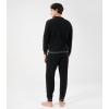 imageDAVID ARCHY Mens Pajamas Set UltraSoft Fleece Pajamas Lightweight ampamp Breathable Sleepwear Long Sleeve Lounge Set with PocketsBlack