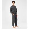 imageDAVID ARCHY Mens Pajamas Set UltraSoft Fleece Pajamas Lightweight ampamp Breathable Sleepwear Long Sleeve Lounge Set with PocketsDark Grey