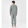 imageDAVID ARCHY Mens Pajamas Set UltraSoft Fleece Pajamas Lightweight ampamp Breathable Sleepwear Long Sleeve Lounge Set with PocketsGray