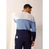 imageDAVID ARCHY Mens Pajamas Set UltraSoft Fleece Pajamas Lightweight ampamp Breathable Sleepwear Long Sleeve Lounge Set with PocketsNavy Blue  Gradient Color