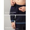 imageDAVID ARCHY Mens Pajamas Set UltraSoft Fleece Pajamas Lightweight ampamp Breathable Sleepwear Long Sleeve Lounge Set with PocketsNavy Blue