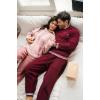 imageDAVID ARCHY Mens Pajamas Set UltraSoft Fleece Pajamas Lightweight ampamp Breathable Sleepwear Long Sleeve Lounge Set with PocketsWine Red